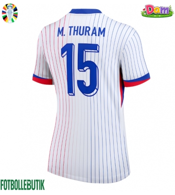 Frankrike Marcus Thuram #15 Bortatröja Kvinnor EM 2024 Kortärmad